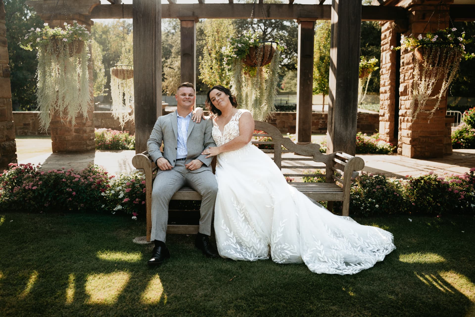 Real Just Elope wedding photographed for the Fort Worth Botanic Garden: Oval Rose Garden package