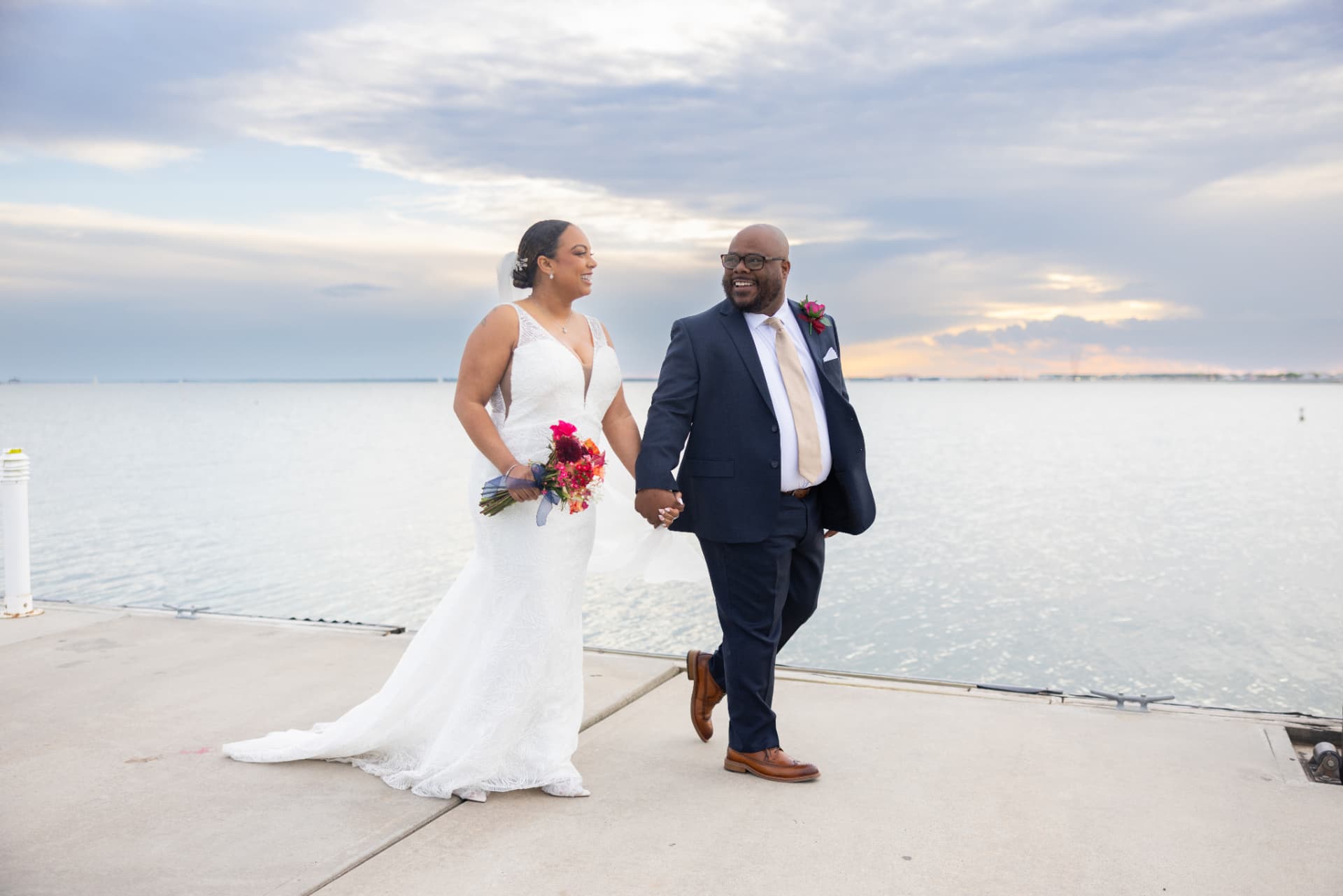 Real Just Elope wedding at Rockwall Harbor
